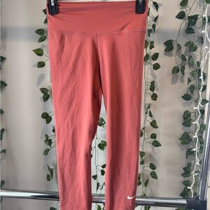 Nike Pink Leggings with High Waist and Full Length
